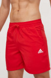 Adidas pantaloni scurți bărbați, culoarea roșu IC9394