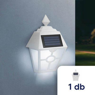 Lampa solara LED - alb, alb rece - 14 x 6,2 x 19 cm - 1 buc foto