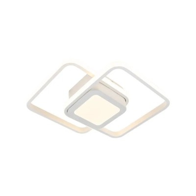 Lustra LED DUOFORM, 36W, 3 Patrate, lumina Rece/Calda/Neutra, Alb foto