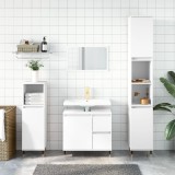 Gossi dulap de baie, alb, 65x33x60 cm, lemn prelucrat