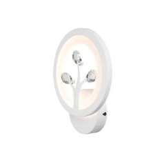 Aplica LED 13W Lumina Rece Calda Neutra Acril si Cristal Alb