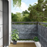 Paravan de gradina cu aspect de piatra, gri, 400x75 cm PVC GartenMobel Dekor, vidaXL