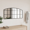 Oglinda de perete, negru, 100x50 cm, arcuita, fier GartenMobel Dekor, vidaXL