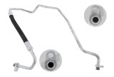 Conducta inalta presiune AC Citroen C2 2009, C3 2010; Peugeot 1007 2009; locatie compresor-condensator, gaz R134A, iesire 14,2mm, intrare 14,2mm;