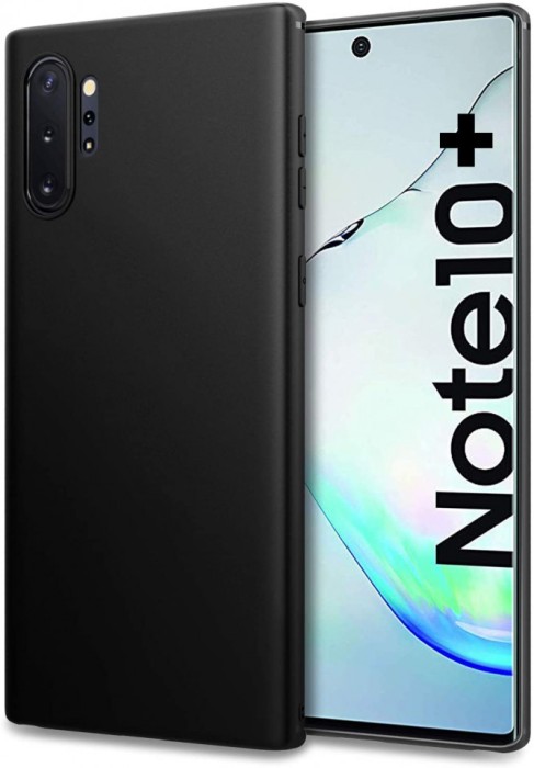 Husa Samsung Galaxy Note 10 Plus, silicon slim antisoc Negru