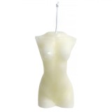Lum&acirc;nare Decorativă, Model Corp Feminin, Parafină, Culoare Ecru, Dimensiuni 7x6x11cm, Durată Ardere 12 Ore, Oem