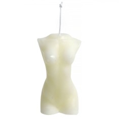 Lum&acirc;nare Decorativă, Model Corp Feminin, Parafină, Culoare Ecru, Dimensiuni 7x6x11cm, Durată Ardere 12 Ore