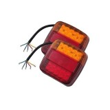 Set lampi spate LED 110x105 mm, 5 functii, iluminare numar 12V remorca ,utilaje,rulota