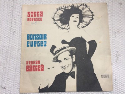 Stela Popescu Stefan Banica Bonsoir Cuplet disc vinyl lp muzica pop musical usoara slagare electrecord VG+ foto