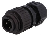 Conector circular mufă tată IP67 4 pini pe cablu