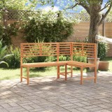 vidaXL Bancă de colț pentru grădină, 140 cm, lemn masiv de acacia 312422