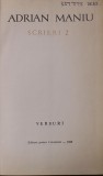 ADRIAN MANIU - SCRIERI , VOLUMUL II - POEZII , 1968