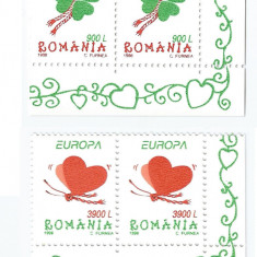 |Romania, LP 1449/1998, Europa '98 - Martisor, pereche, MNH
