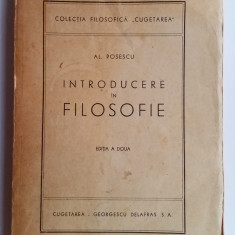 Introducere în filosofie - AL. POSESCU -, a doua ediție