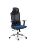 Scaun ergonomic SYYT 9501, mesh, suport lombar si tetiera reglabila, sistem inclinare, cotiere ajustabile, 120 kg