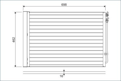 VALEO 814410 Condensator, climatizare foto