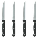 Set Cuțite, Model Tac&acirc;muri pentru Masă, Lamă Zimțată Oțel Inoxidabil, 4 Bucăți, Oem