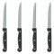 Set Cuțite, Model Tac&acirc;muri pentru Masă, Lamă Zimțată Oțel Inoxidabil, 4 Bucăți
