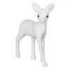 Figurina Crăciun, Model Cerb, Alb Catifelat, 15cm, Oem