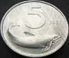 Moneda 5 LIRE - ITALIA, anul 1980 *cod 3495 = A.UNC, Europa, Aluminiu