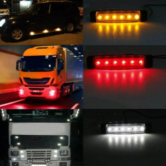 Lampi laterale cu 6 LED-uri 24v rosii+albe+galbene set 30 bucati foto