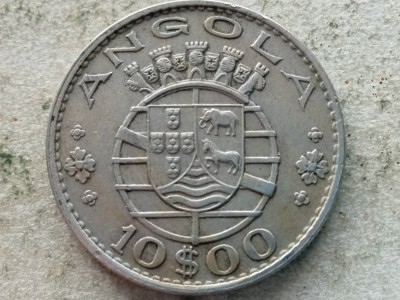 ANGOLA-10 ESCUDOS 1969 foto