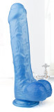 Dildo Realist Kylie Medium Super Soft&amp;Flexibil Albastru 22 cm Passion Labs
