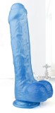 Dildo Realist Kylie Large 25cm Albastru, Super Soft &amp; Flexibil, Ventuza, Passion Labs - Dildo Realistic, Sex Shop