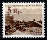 Liechtenstein 1949, Mi #284**, supratipar, uzuale, localitati si peisaje, Planken, MNH, cota 1,80 &euro;!