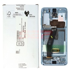 LCD+Touchscreen cu Rama Samsung Galaxy S20 / G980 BLUE Original Service Pack