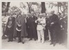 Regele Carol al II lea, Principele Mihai si Nicolae Iorga ND, Alb-Negru, Romania 1900 - 1950, Monarhie