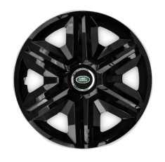 Set 4 capace roti Hubcaps fast black R16 pentru gama auto Land Rover