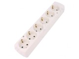 Conector Alimentare AC Mamă Splitter 2P 250VAC 16A Alb