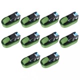 VidaXL Chingi de fixare cu clichet, 10 buc., verde, 6 m, 800 daN