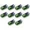 Gossi chingi de fixare cu clichet, 10 buc., verde, 6 m, 800 dan
