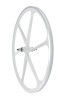 Roata Bicicleta Spate Fixa AeroWheels 700 Alb, Profil 30mm, Butuci Rulmenti, Banda Franare CNC, Umeri 120/100mm Aluminiu