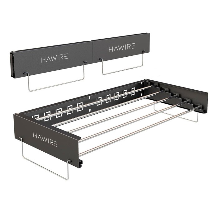 Uscator de rufe metalic glisant HAWIRE M-100, Negru