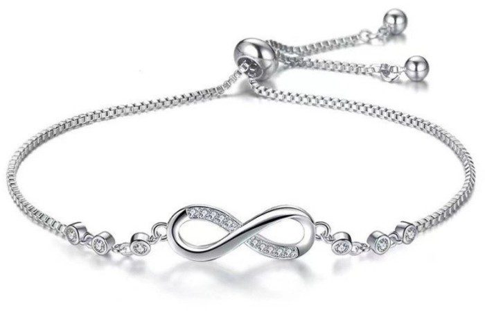 Brățară Reglabilă din Argint 925 cu Simbolul Infinit &ndash; Cadoul Perfect COD
