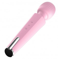 Vibrator Wand Clarice 20 Moduri+8 Intensitati Viteza Silicon USB Roz Guilty Toys foto