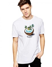 Tricou barbati alb - Beachin - 2XL