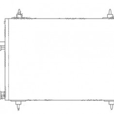 Condensator climatizare Citroen C5, 03.2001-08.2004, motor 1, 8/2.0, 3.0 V6 benzina; 2.0 HDI, 2, 2 HDI diesel, full aluminiu brazat, 560(520)x365x20