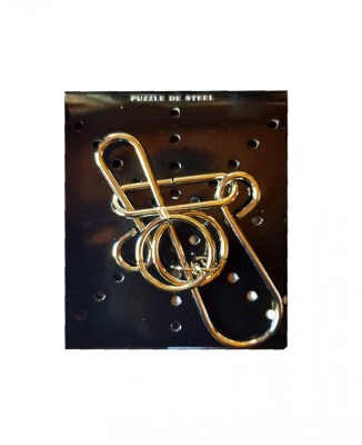 Puzzle brain twister din metal, Pentru copii si adolescenti, 10 cm, 476CUB-7 foto