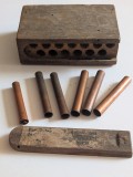 Rara Cutie lemn cu detonatoare pentru grenada cu maner M24 - WW2