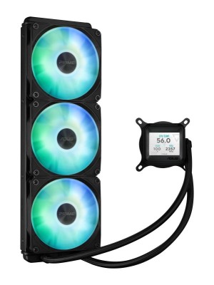 Cooler procesor asus prime lc 360 lcd argb negru marime radiator 360mm 3 ventilatoare argb foto