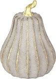 Decor dovleac MagicHome Nature din polyresin, auriu-gri, 16,2x21,4 cm