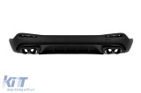 Difuzor tip GLC43 cu terminale de evacuare din lac negru pentru bara spate A Design potrivit pentru Mercedes GLC SUV X254 dupa 2023 -oo--oo-, cu garni