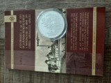 Moneda BNR 10 lei Uncie argint, 150 ani - Punerea pietrei de temelii a manufacturii de arme din cadrul armatei, tiraj mic , doar 500 ex., rara