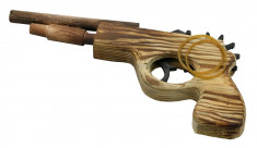 Pistol Vilac cu elastic lemn foto