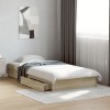 VidaXL Cadru de pat cu sertare stejar sonoma 90x200 cm lemn prelucrat 3280680