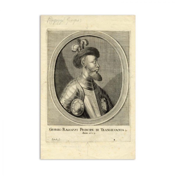Principele Gheorghe R&aacute;k&oacute;czi al II-lea, gravură &icirc;n cupru, 1659